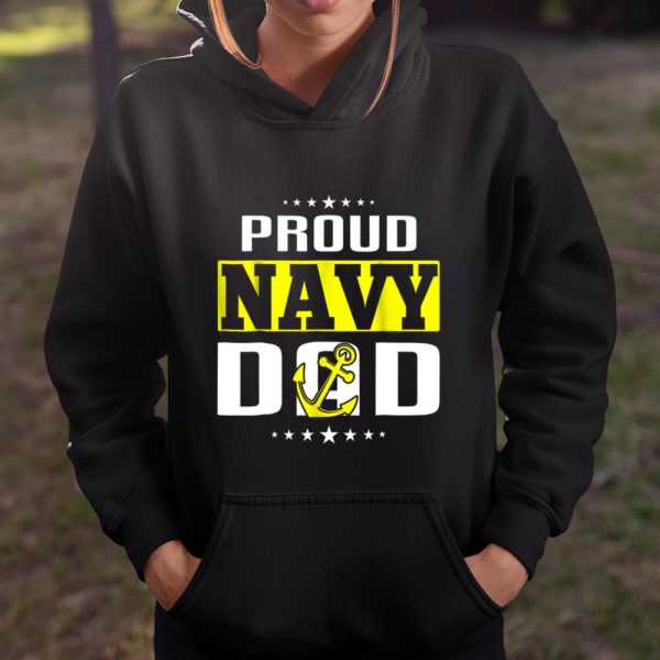 Mens Proud US Navy Dad T Shirt Army Military Father T Shirt  Itees Global