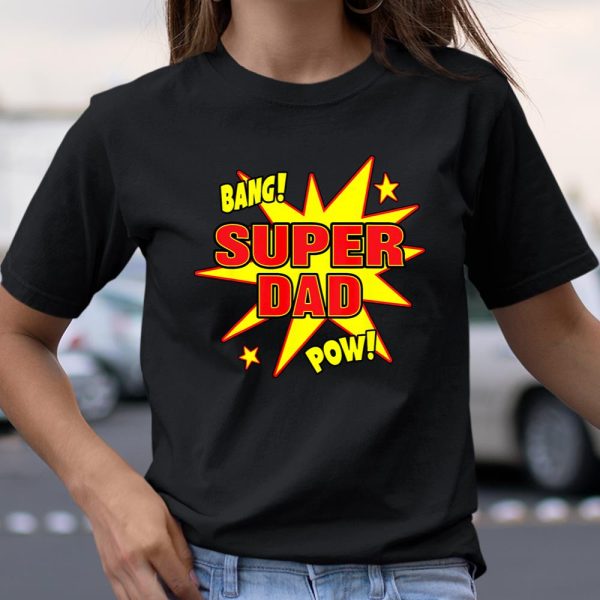 Mens Super Dad Super Hero Power Father New Daddy Father s Day T Shirt  Itees Global