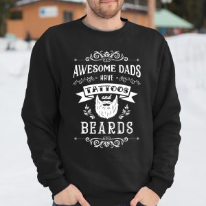 Mens Tattoo Dad Gift Awesome Dad Shirt Bearded Father T Shirt Itees Global 3