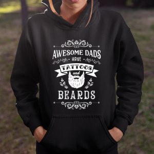 Mens Tattoo Dad Gift Awesome Dad Shirt Bearded Father T Shirt Itees Global 4