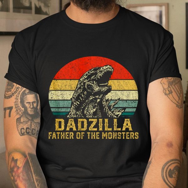 Mens Vintage Dadzilla Father Of The Monsters Shirt Funny T Shirt  Itees Global