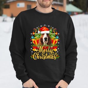 Merry Christmas Basset Hound Mom Dad Christmas T Shirt Itees Global 3
