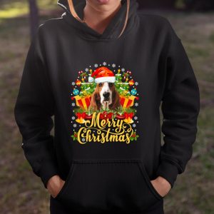Merry Christmas Basset Hound Mom Dad Christmas T Shirt Itees Global 4