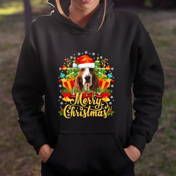 Merry Christmas Basset Hound Mom Dad Christmas T Shirt  Itees Global