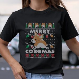 Merry Corgmas Christmas Corgi Dog Owner Rescuer Mom Dad Long Sleeve T Shirt.XKSRT8U3C5 T Shirt  Itees Global