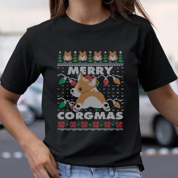 Merry Corgmas Christmas Corgi Dog Owner Rescuer Mom Dad Long Sleeve T Shirt.XKSRT8U3C5 T Shirt  Itees Global