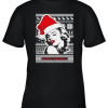 Merry Kissmas Ugly Christmas Slouchy Off Shoulder Oversized Youth T-Shirt –
