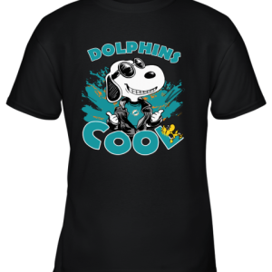 Miami Dolphins Snoopy Joe Cool We’re Awesome Shirts Youth T-Shirt –
