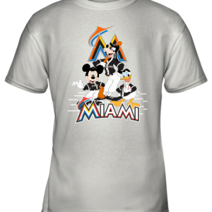 Miami Marlins Mickey Donald And Goofy Baseball Youth T-Shirt –
