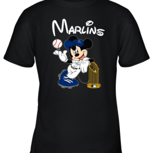 Miami Marlins Mickey Taking The Trophy MLB 2019 Youth T-Shirt –