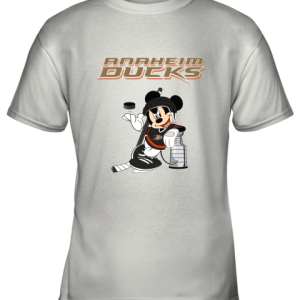 Mickey Anaheim Ducks With The Stanley Cup Hockey NHL Youth T-Shirt –