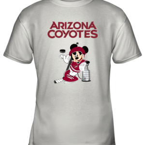 Mickey Arizona Coyotes With The Stanley Cup Hockey NHL Youth T-Shirt –