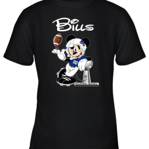 Mickey Bills Taking The Super Bowl Trophy Football Youth T-Shirt –