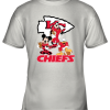 Mickey Donald Goofy The Three Kansas City Chiefs Football Youth T-Shirt –