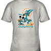 Mickey Donald Goofy The Three Miami Dolphins Football Youth T-Shirt –