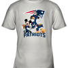 Mickey Donald Goofy The Three New England Patriots Football Youth T-Shirt –