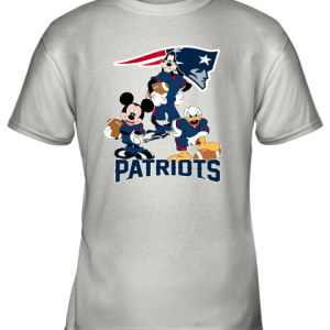 Mickey Donald Goofy The Three New England Patriots Football Youth T-Shirt –