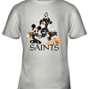 Mickey Donald Goofy The Three New Orleans Saints Football Youth T-Shirt –