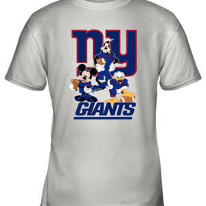 Mickey Donald Goofy The Three New York Giants Football Youth T-Shirt –