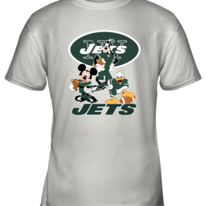 Mickey Donald Goofy The Three New York Jets Football Youth T-Shirt –