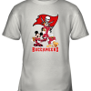 Mickey Donald Goofy The Three Tampa Bay Buccaneers Football Youth T-Shirt –