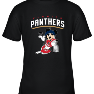 Mickey Florida Panthers With The Stanley Cup Hockey NHL Youth T-Shirt –