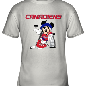 Mickey Montreal Canadiens With The Stanley Cup Hockey NHL Youth T-Shirt –