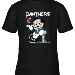 Mickey Panthers Taking The Super Bowl Trophy Football Youth T-Shirt –