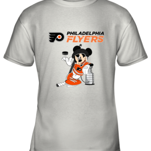 Mickey Philadelphia Flyers With The Stanley Cup Hockey NHL Youth T-Shirt –