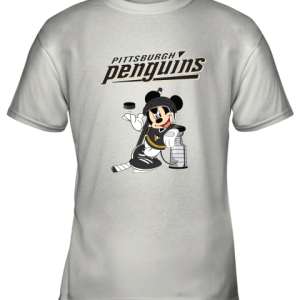 Mickey Pittsburgh Penguins Taking The Stanley Cup Hockey NHL Youth T-Shirt –