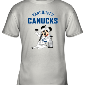 Mickey Vancouver Canucks With The Stanley Cup Hockey NHL Youth T-Shirt –