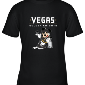 Mickey Vegas Golden Knights With The Stanley Cup Hockey NHL Youth T-Shirt –