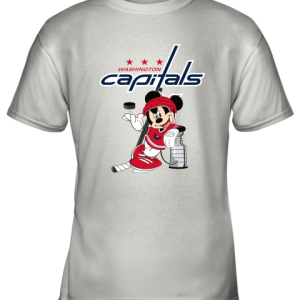 Mickey Washington Capitals With The Stanley Cup Hockey NHL Youth T-Shirt –