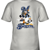 Milwaukee Brewers Mickey Donald And Goofy Baseball Youth T-Shirt –
