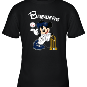 Milwaukee Brewers Mickey Taking The Trophy MLB 2019 Youth T-Shirt –