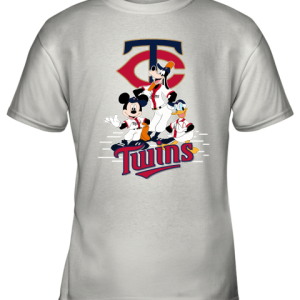 Minnesota Twins Mickey Donald And Goofy Baseball Youth T-Shirt –