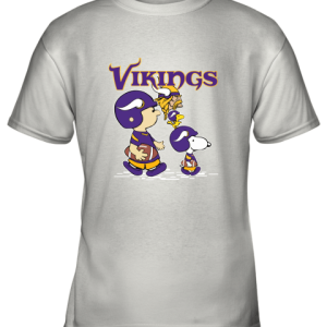 Minnesota Vikings Let’s Play Football Together Snoopy NFL Youth T-Shirt –