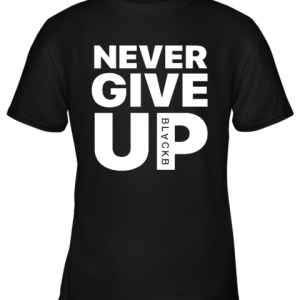 Mohamed Salah Never Give Up Black Youth T-Shirt –