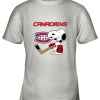 Montreal Canadiens Ice Hockey Broken Teeth Snoopy NHL Youth T-Shirt –