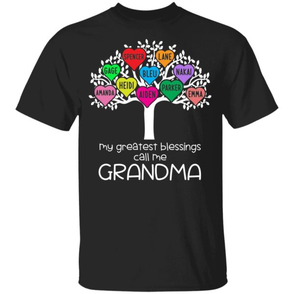 My Greatest Blessings Call Me Grandma Youth T-Shirt –