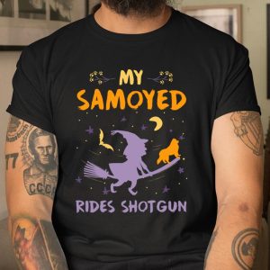 My Samoyed Rides Shotgun Halloween Dog Mom Dad Long Sleeve T Shirt.QRS9TKU8CG T Shirt  Itees Global