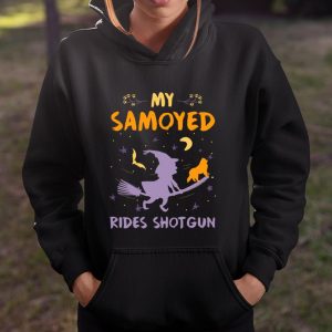 My Samoyed Rides Shotgun Halloween Dog Mom Dad Long Sleeve T ShirtQRS9TKU8CG T Shirt Itees Global 4