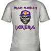 NBA Los Angeles Lakers Iron Maiden Rock Band Music Basketball Youth T-Shirt –