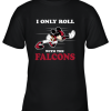 NFL Mickey Mouse I Only Roll With Atlanta Falcons Youth T-Shirt –