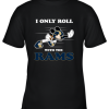 NFL Mickey Mouse I Only Roll With Los Angeles Rams Youth T-Shirt –