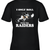 NFL Mickey Mouse I Only Roll With Oakland Raiders Youth T-Shirt –