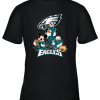 NFL Philadelphia Eagles Mickey Mouse Donald Duck Goofy Football Youth T-Shirt –