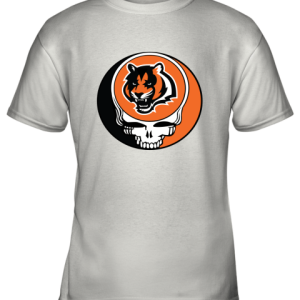 NFL Team Cincinnati Bengals x Grateful Dead Logo Band Youth T-Shirt –