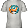 NFL Team Miami Dolphins x Grateful Dead Logo Band Youth T-Shirt –