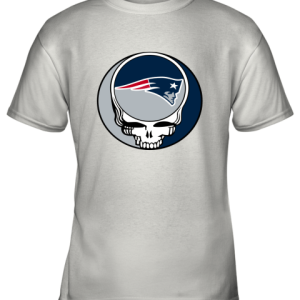 NFL Team New England Patriots x Grateful Dead Logo Band Shirts Youth T-Shirt –